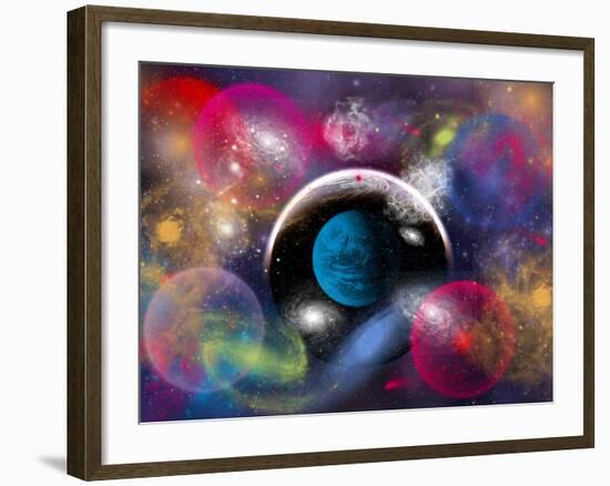 Artist's Concept of Dimensional Doorways Within the Universe-Stocktrek Images-Framed Photographic Print