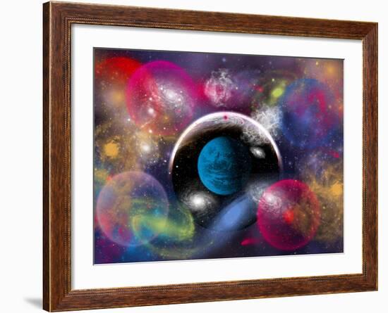 Artist's Concept of Dimensional Doorways Within the Universe-Stocktrek Images-Framed Photographic Print