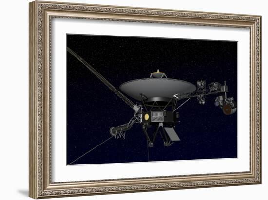 Artist's Concept of One of the Twin Voyager Spacecraft-null-Framed Art Print