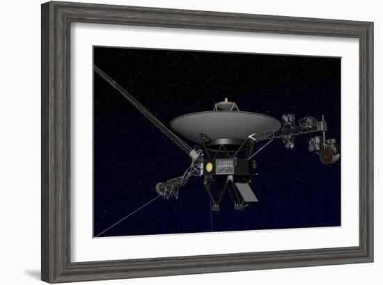 Artist's Concept of One of the Twin Voyager Spacecraft-null-Framed Art Print