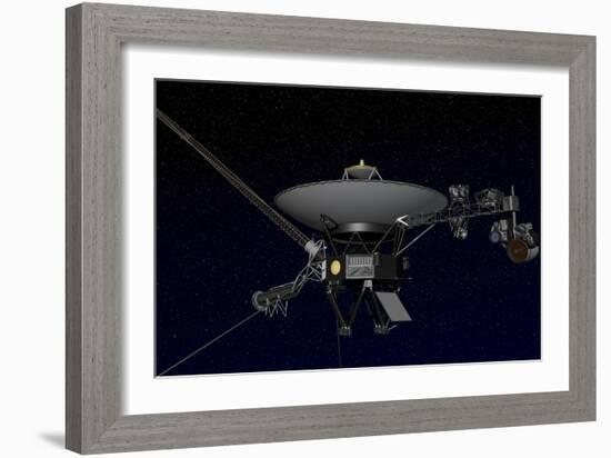 Artist's Concept of One of the Twin Voyager Spacecraft-null-Framed Art Print