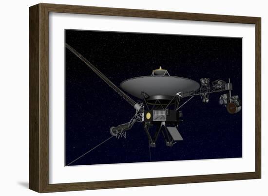 Artist's Concept of One of the Twin Voyager Spacecraft-null-Framed Art Print