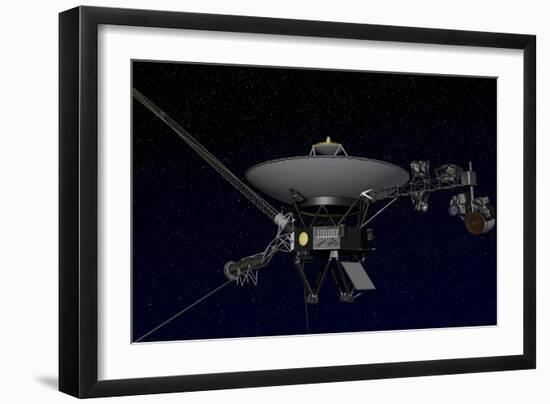 Artist's Concept of One of the Twin Voyager Spacecraft-null-Framed Art Print