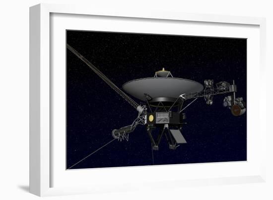 Artist's Concept of One of the Twin Voyager Spacecraft-null-Framed Art Print