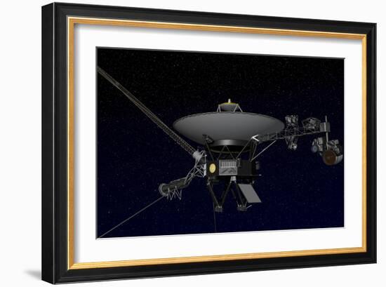 Artist's Concept of One of the Twin Voyager Spacecraft-null-Framed Art Print