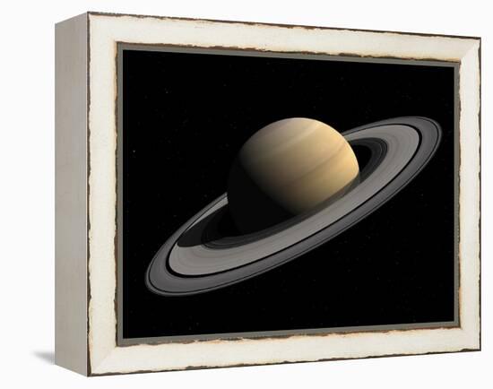 Artist's Concept of Saturn-Stocktrek Images-Framed Premier Image Canvas