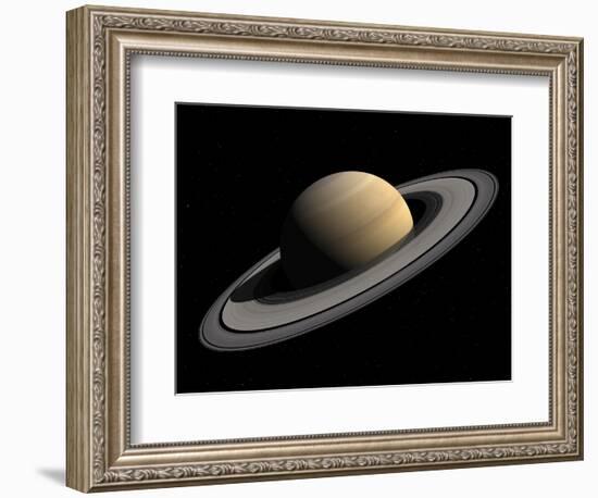 Artist's Concept of Saturn-Stocktrek Images-Framed Photographic Print