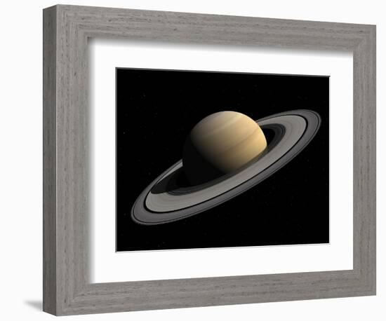 Artist's Concept of Saturn-Stocktrek Images-Framed Photographic Print