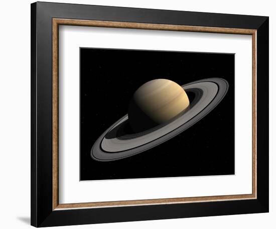 Artist's Concept of Saturn-Stocktrek Images-Framed Photographic Print