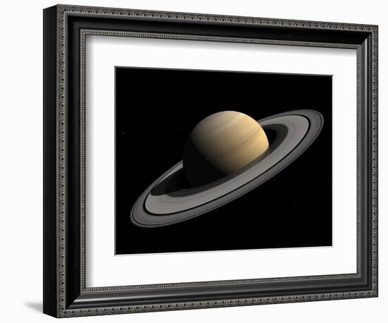 Artist's Concept of Saturn-Stocktrek Images-Framed Photographic Print