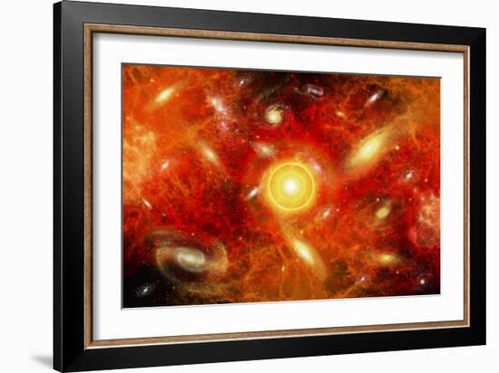 Artist's Concept of the Big Bang Theory-null-Framed Art Print