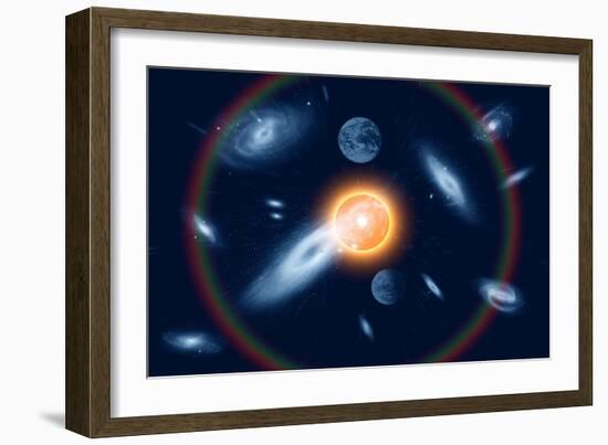 Artist's Concept of the Big Bang Theory-null-Framed Art Print