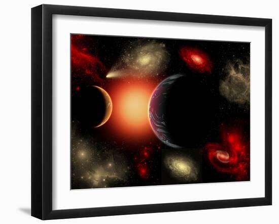 Artist's Concept of the Cosmic Wonders of the Universe-Stocktrek Images-Framed Photographic Print