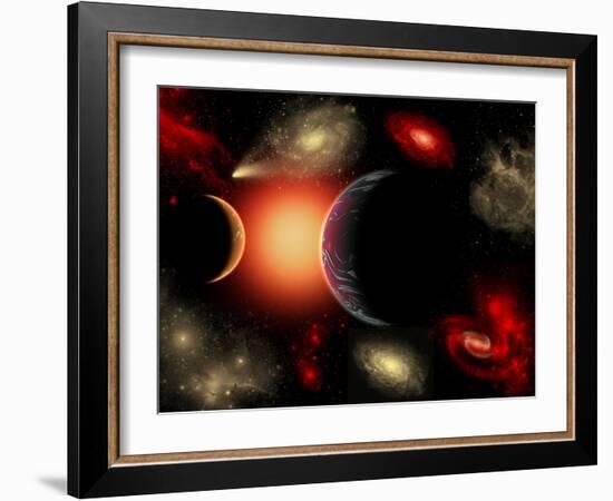 Artist's Concept of the Cosmic Wonders of the Universe-Stocktrek Images-Framed Photographic Print