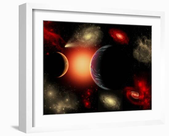 Artist's Concept of the Cosmic Wonders of the Universe-Stocktrek Images-Framed Photographic Print