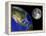 Artist's Concept of the Earth and its Moon-Stocktrek Images-Framed Premier Image Canvas