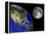 Artist's Concept of the Earth and its Moon-Stocktrek Images-Framed Premier Image Canvas