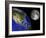 Artist's Concept of the Earth and its Moon-Stocktrek Images-Framed Photographic Print