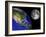 Artist's Concept of the Earth and its Moon-Stocktrek Images-Framed Photographic Print