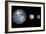 Artist's Concept of the Earth, Mercury, and Earth's Moon to Scale-Stocktrek Images-Framed Premium Giclee Print