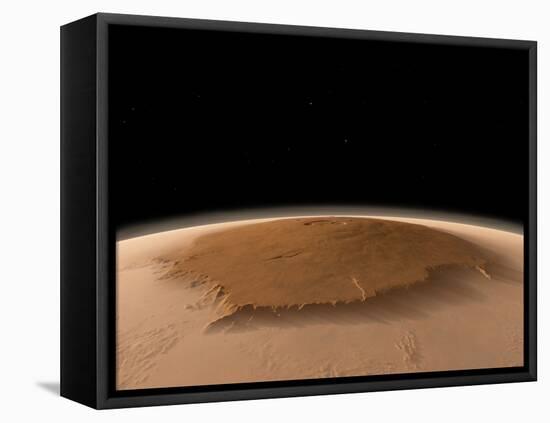 Artist's Concept of the Northwest Side of the Olympus Mons Volcano on Mars-Stocktrek Images-Framed Premier Image Canvas