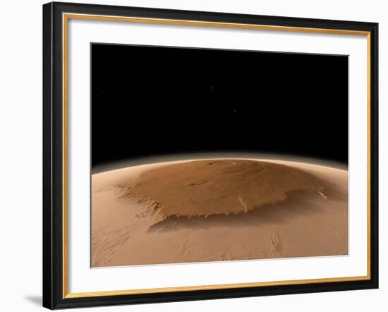 Artist's Concept of the Northwest Side of the Olympus Mons Volcano on Mars-Stocktrek Images-Framed Photographic Print