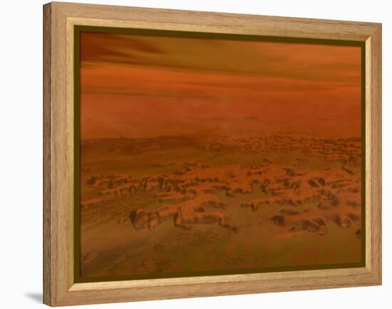 Artist's Concept of the Surface of Saturn's Moon Titan-Stocktrek Images-Framed Premier Image Canvas