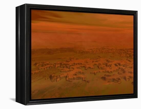 Artist's Concept of the Surface of Saturn's Moon Titan-Stocktrek Images-Framed Premier Image Canvas