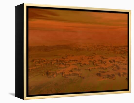 Artist's Concept of the Surface of Saturn's Moon Titan-Stocktrek Images-Framed Premier Image Canvas