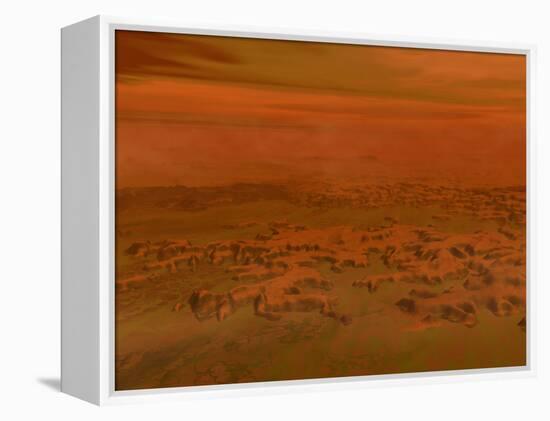 Artist's Concept of the Surface of Saturn's Moon Titan-Stocktrek Images-Framed Premier Image Canvas