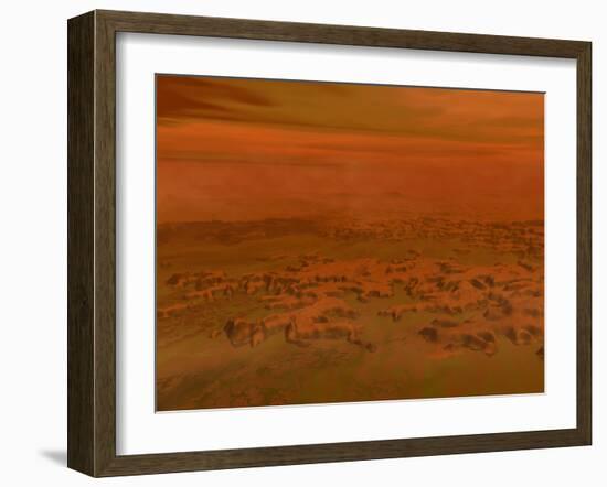 Artist's Concept of the Surface of Saturn's Moon Titan-Stocktrek Images-Framed Photographic Print