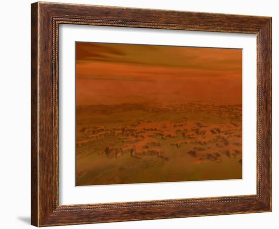 Artist's Concept of the Surface of Saturn's Moon Titan-Stocktrek Images-Framed Photographic Print