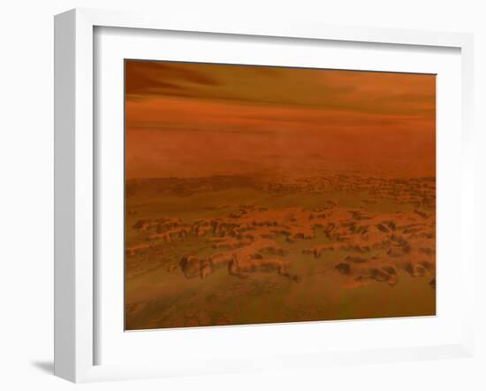 Artist's Concept of the Surface of Saturn's Moon Titan-Stocktrek Images-Framed Photographic Print