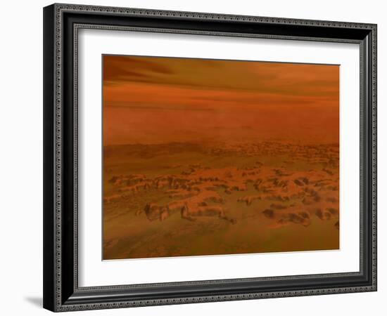 Artist's Concept of the Surface of Saturn's Moon Titan-Stocktrek Images-Framed Photographic Print