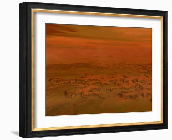 Artist's Concept of the Surface of Saturn's Moon Titan-Stocktrek Images-Framed Photographic Print