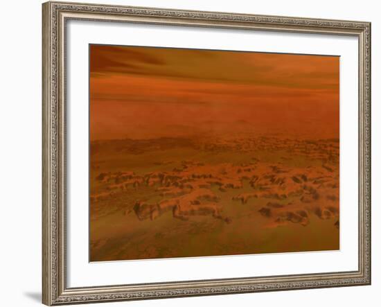 Artist's Concept of the Surface of Saturn's Moon Titan-Stocktrek Images-Framed Photographic Print