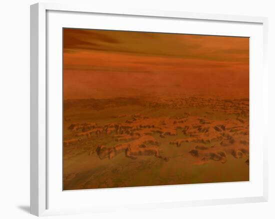 Artist's Concept of the Surface of Saturn's Moon Titan-Stocktrek Images-Framed Photographic Print