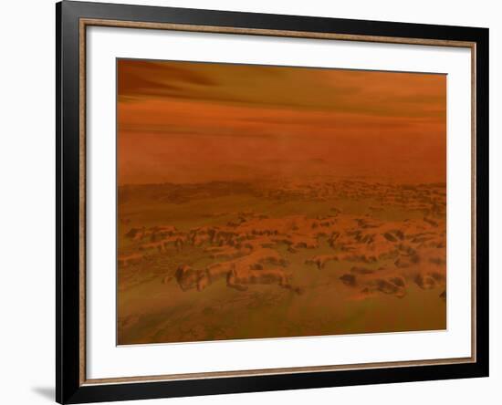 Artist's Concept of the Surface of Saturn's Moon Titan-Stocktrek Images-Framed Photographic Print