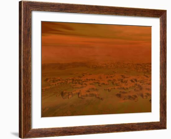 Artist's Concept of the Surface of Saturn's Moon Titan-Stocktrek Images-Framed Photographic Print