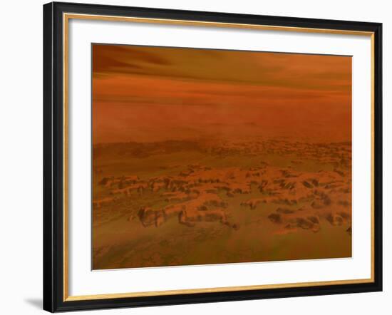 Artist's Concept of the Surface of Saturn's Moon Titan-Stocktrek Images-Framed Photographic Print