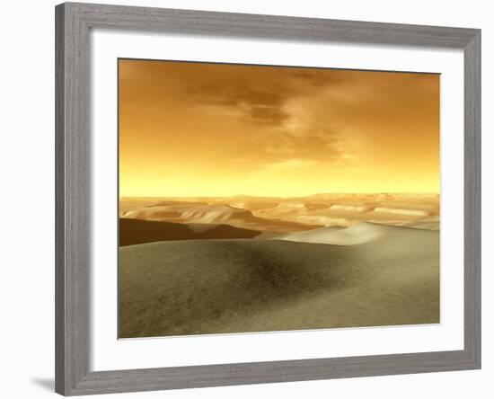 Artist's Concept of the Terrain Near the South Pole of Mars-Stocktrek Images-Framed Photographic Print