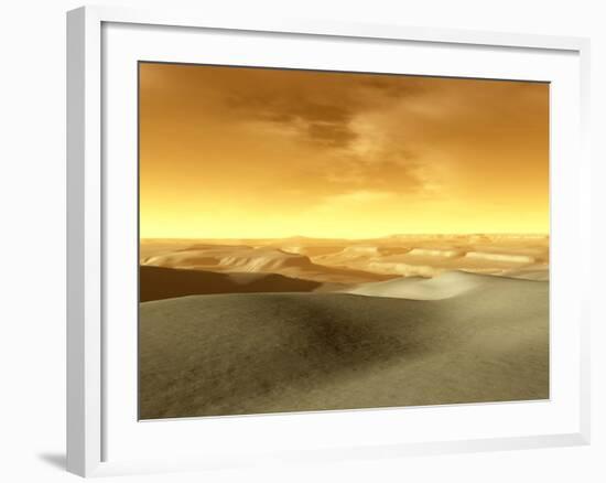 Artist's Concept of the Terrain Near the South Pole of Mars-Stocktrek Images-Framed Photographic Print