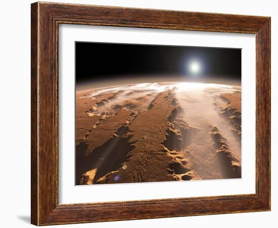 Artist's Concept of the Valles Marineris Canyons on Mars-Stocktrek Images-Framed Photographic Print