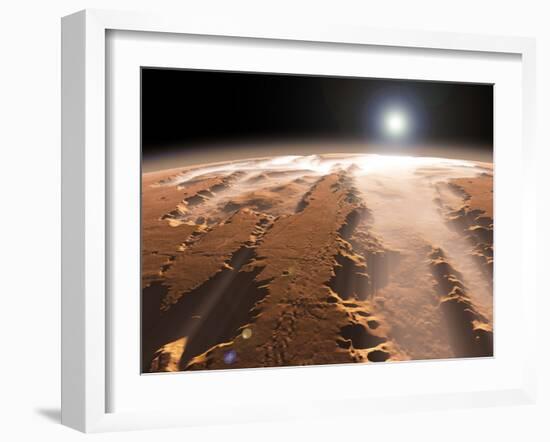 Artist's Concept of the Valles Marineris Canyons on Mars-Stocktrek Images-Framed Photographic Print