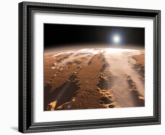 Artist's Concept of the Valles Marineris Canyons on Mars-Stocktrek Images-Framed Photographic Print