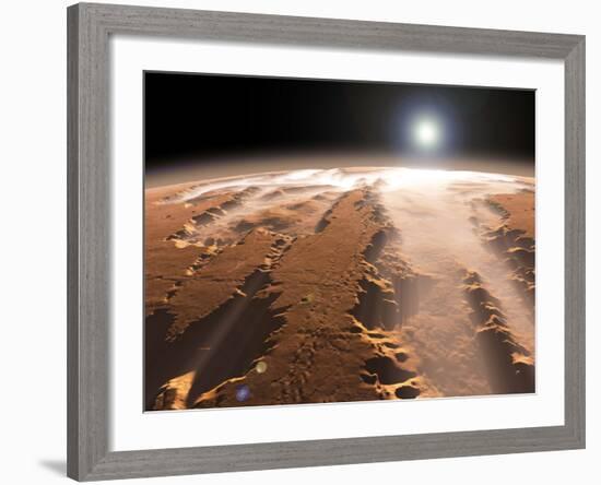 Artist's Concept of the Valles Marineris Canyons on Mars-Stocktrek Images-Framed Photographic Print