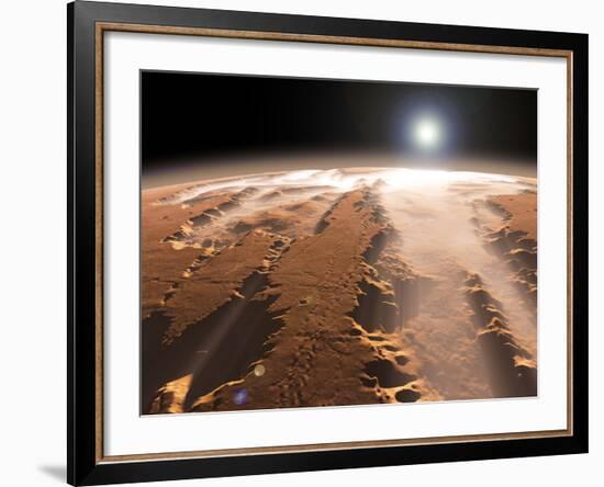 Artist's Concept of the Valles Marineris Canyons on Mars-Stocktrek Images-Framed Photographic Print