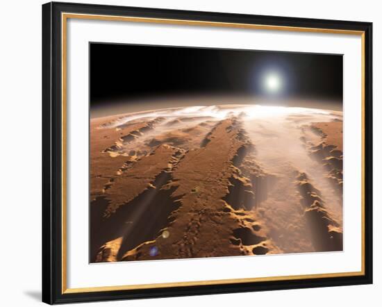 Artist's Concept of the Valles Marineris Canyons on Mars-Stocktrek Images-Framed Photographic Print