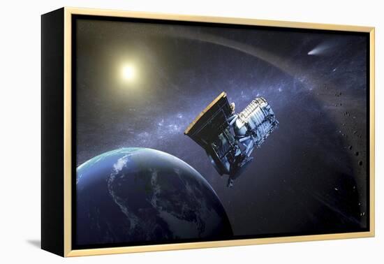 Artist's Concept of the Wide-Field Infrared Survey Explorer Spacecraft-null-Framed Stretched Canvas