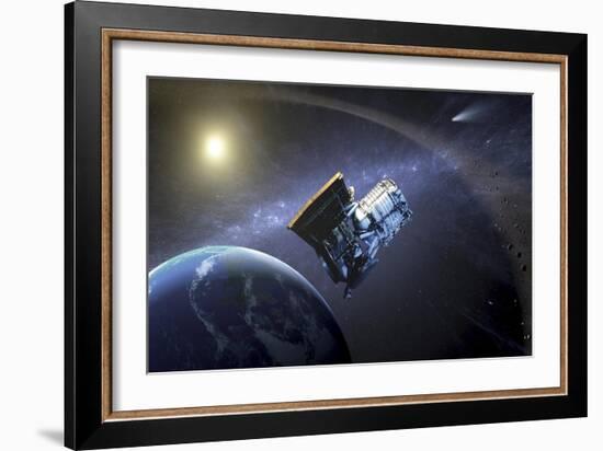 Artist's Concept of the Wide-Field Infrared Survey Explorer Spacecraft-null-Framed Art Print